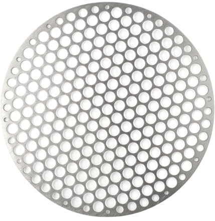 304 Griglia rotonda in acciaio inox, accessorio per barbecue, superficie liscia, riscaldamento uniforme, per diversi metodi di cottura, 28 cm, argento, 1 pezzo