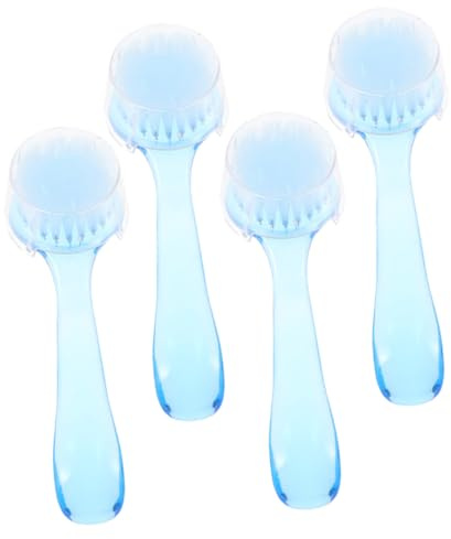 LOLIPPYY Spazzola la Pulizia delle Unghie Setole in Nailon, 4 Pezzi Manico in Plastica, Antipolvere e Facile da Trasportare, per Viaggi e Saloni