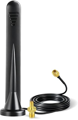 Bingfu 5G 4G LTE Antenne mit Magnetfuß, SMA-Stecker, 3m Kabel, 3 dBi | 1 Stück Für Router, Hotspot, Modem, Wildkamera, IoT, Smart Home und Fahrzeuge