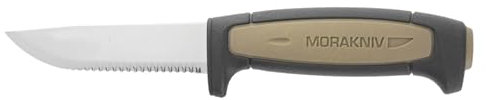 Morakniv Rope Couteau Fixe Mixte Adulte, Manche polymère Corail/Noir M-12245