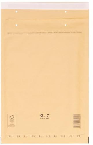 verpacking Luftpolstertaschen 250 x 350 mm Braun G7 [Größe und Stückzahl wählbar] selbstklebend geeignet für DIN A4+ C4 Versandtaschen mit Luftpolster 1000 Stück