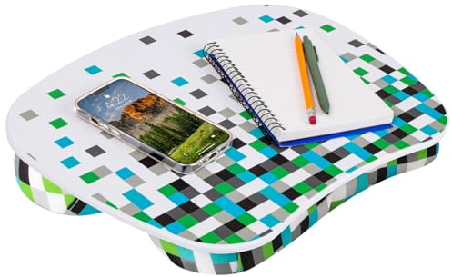 LAPGEAR MyStyle Tragbarer Schoßschreibtisch mit Kissen, Pixel, passend für Laptops bis zu 39,6 cm (15,6 Zoll), Style Nr. 45314
