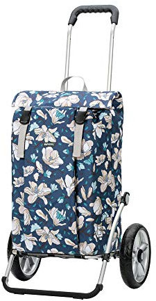 Andersen Shopper Royal mit kugelgelagertem Rad Ø 25 cm und 37 Liter Tasche Basil Magnolia blau, wasserdicht