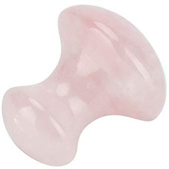 Exquis Wandisy Pierre de Massage en Cristal - Pierre de Massage en Quartz avec Quartz Rose Naturel Forme de Champignon Yeux Outil de Massage