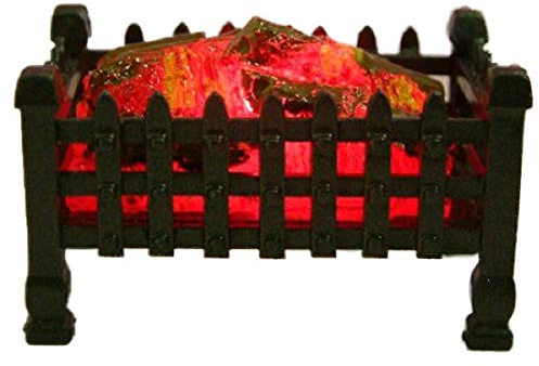 Glow Well Fires Puppenhaus Leuchtendes Brennholz Feuer Korb Aufleuchtend Miniatur Kamin Zubehör 12V