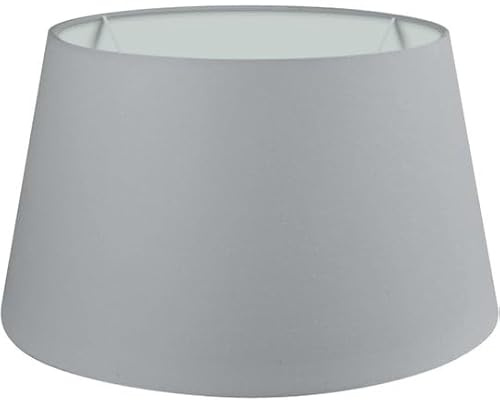 Wogati® Premium Lampenschirm | Größe: XXL | ØU:35cm | Farbe: Grau | E14/E27 | konisch | Baumwolle | für Stehlampen, Hängelampen, Tischlampen, Deckenlampen