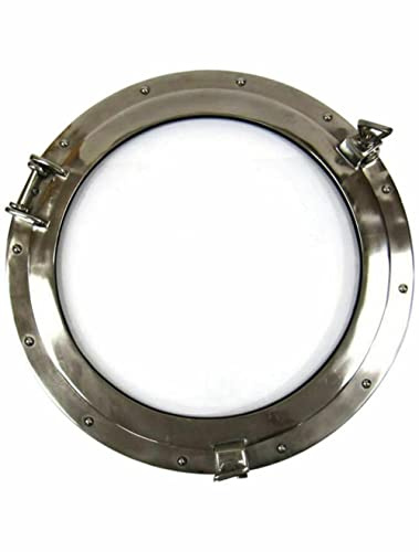 Ojo de buey náutico marino colgante en la pared ojo de buey redondo plateado ventana de buey vidrio latón ventana espejo decoración de pared ojos de buey