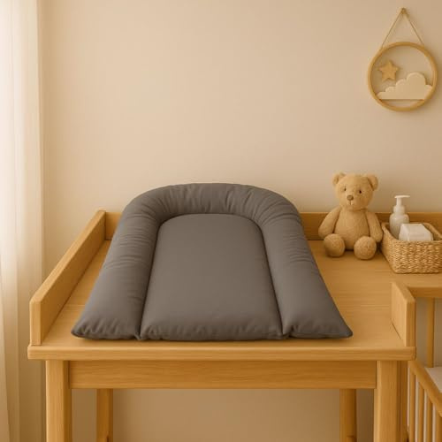 EASY DORT | Skötmatta 70 x 45 cm | Lutande skötbräda 45 x 70 cm | Tvättbar och vattentät | upphöjda kanter | huvudskydd | bomull med akrylbeläggning | tillverkad i Frankrike |
