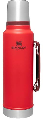 STANLEY Classic Vacuum Insulated Wide Mouth Bottle - Lava - BPA-Free 18/8 Stainless Steel Thermos for Cold & Hot Beverages - 1.5 QT