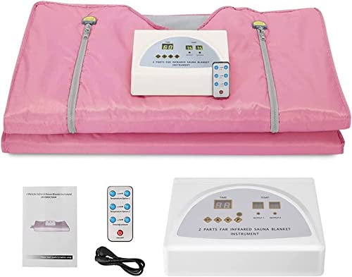 AIBOLO Couverture De Sauna Infrarouge, Couverture De Sauna, Poids pour La Perte De Poids Et La Désintoxication pour Spa À Domicile avec Télécommande-Silver||Type