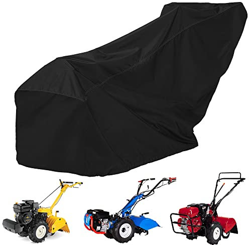 Gartenfräse abdeckung, Bodenfräse gartenfräse abdeckung, 420D Oxford-Gewebe UV, Wasserdicht, Staubdicht, Universal-Rototiller-Abdeckung mit schwarzer Schutztasche