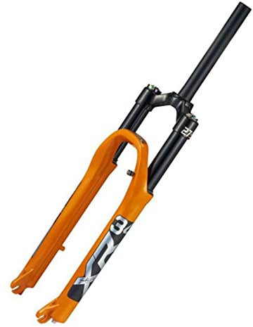 ZECHAO 120mm Federweg Fahrrad Luft MTB Vorderrad Gabel,Aluminium Legierung Feder 1-1/8 Rebound-Anpassung 26 27,5 29in Mountainbike Federgabeln Fahrrad Federgabel (Color : Straight Manual Lock, Size