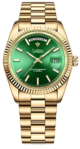 WEICHULWJ CADISEN Design Automatik Uhr Herren Mechanische Edelstahl Wasserdicht Armbanduhren Hommage Nicht-allergisch