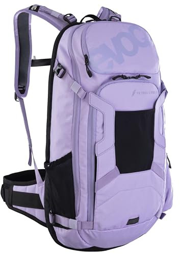EVOC FR TRAIL E-RIDE 20l Rucksack für E-Mountainbikes, Fahrradrucksack (Backpack mit Akkufach, ergonomischer LITESHIELD BACK PROTECTOR & Belüftung, durchdachtes Taschenmanagement), Purple Rose
