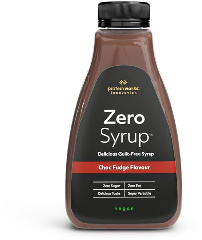 Protein Works | Zero Syrups, Choc Fudge, 425ml | Zéro Sucre, Zéro Graisse, Douceur Parfaite Sans Sucre, Sirop Végan Polyvalent Pour Pancakes, Porridges, Café & smoothies