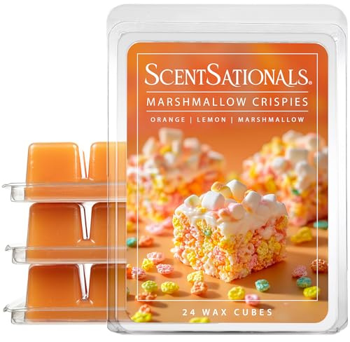 Scentsationals Marshmallow Crispies Scented Wax Melts - Orange, Lemon, & Marshmallows, 10oz (24 Cubes)