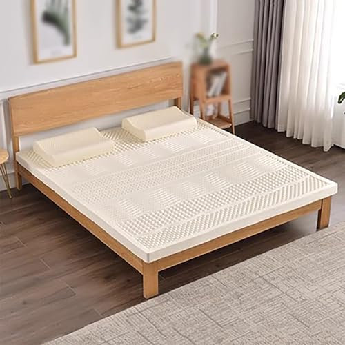 NaKeah Natural Latex Matratzen Massage Single Double Hotel Matratze Familie King Queen Twin Full Size - 1/2/3 Zoll - Bio -Cover inklusive,7.5cm,135x190cm