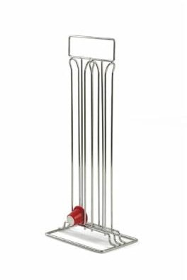 Avilia Portacapsule Design Rettangolare, con Base Stabile e Antiscivolo per 36 Capsule - Organizzatore per Cucina Lavabile in Lavastoviglie, Metallo Cromato 10x15x37cm