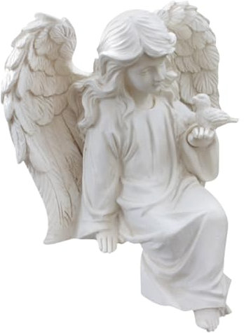 POPETPOP Figurine Ange Résine Petite Statue Ange Ornement Décoration Maison Bureau Table Jardin