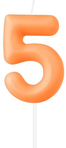 Geburtstagskerzen Zahl 5 Orange Macaron Geburtstagskerze 5 Geburtstag Kerze Süße Kuchen Deko Kuchen Deko Orange Macaron für Mädchen Jungen Party Dekorationen