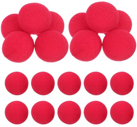 QEDBOJE 20 Stück Magic Schaumstoffbälle, Schwammbälle, Klein Weiche, Zaubertricks (4.5cm, Rote)