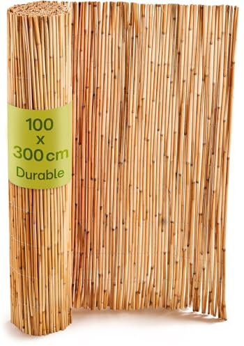Praknu Schilf Balkon Sichtschutz - FSC® Zertifiziertes, Natürliches Schilf - Vielseitig Einsetzbar Im Innen- Und Außenbereich - Perfekt Für Balkone Und Gärten - 100 x 300cm