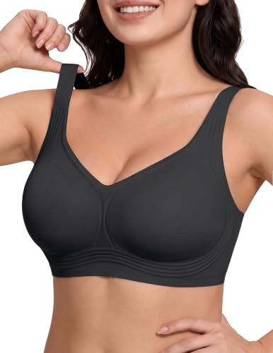 Mivorica Bra for Women No Wired Seamless Full Coverage Support Everyday Bra | Plus Size,Wireless Gel,Push Up,Ladies Soft Padded Bra,Comfort T-Shirt,Back Fat Smoothing,Large Breasts,Support & Lift