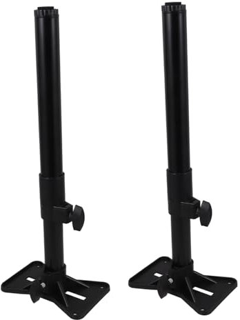 NUOBESTY 2 Pièces Support De Lavabo Encastré Supports Sous Évier Supports D'évier Sous Plan Réglables Poteaux De Support Réglables Support Inférieur D'évier Black Acier Carbone