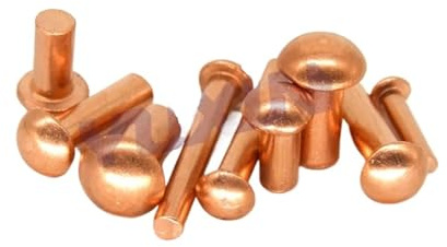 100/50 pezzi GB867 M2,5/M3*L Rivetto in rame Rivetto a testa tonda Rivetto pieno in ottone Rivetto pieno Chiodo a testa tonda 3-12 mm Lunghezza 2,5/3 mm Diametro(M2.5X6mm 100Pcs)