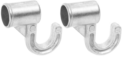 SEWACC 2Pcs Metal Closet Hanger Connector Hooks Over Cabinet Door Heavy Duty Wardrobe Rod Holders Easy Installation Space Saving