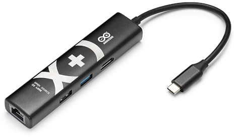 Arduino USB-C Hub (8 en 1) [TPX00241] - Expansión 8 en 1 para placas de desarrollo | Puertos HDMI, Ethernet, USB-A y USB-C, lectores de tarjetas SD/TF
