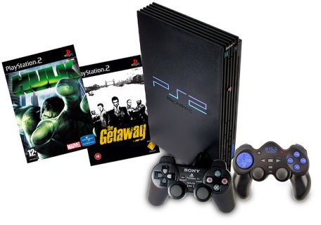PS2 Console & 2 Game Bundle with Controller