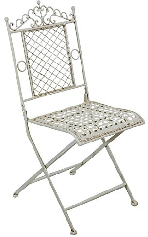 Biscottini Garten stühle aus Schmiedeeisen | Bürostuhl 96x41x49 cm | Terrassenstühle mit Antik-Finish | Stühle für Outdoor-Garten, Balkon und Patio Lounge | Schaukelstuhl Outdoor