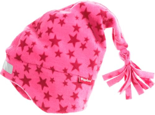 Playshoes flicka mössa fleece toppluva stjärnor, Keps rosa stjärnor, 49