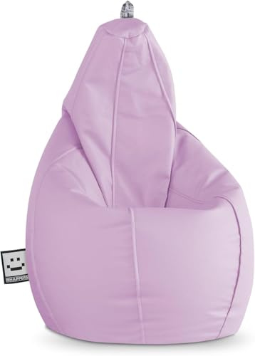 Happers Pouf Poire Simili Cuir Intérieur Lavande XL