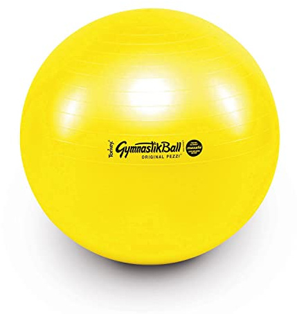 PEZZI Gymnastikball Maxafe Sitzball Ø 75 cm | Sitzball mit Burst-Proof-System, belastbar bis 400 kg, für Therapie, Sport und Büro