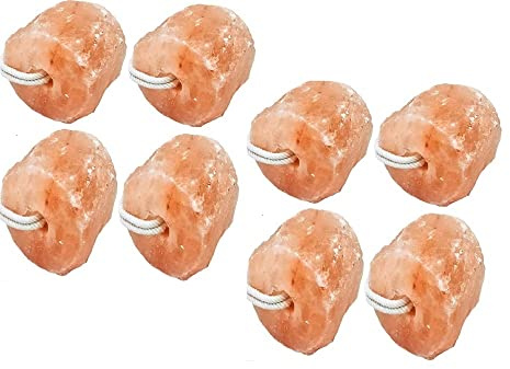 Yield Titan Himalayan Pink Salt 36LBs, Salt Licks for Animals Licking Block for Horses, Cows, Deer, and Other Livestock - Rope Included (8 Qty)