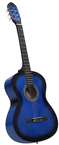 INLIFE Klassikgitarre für Anfänger Blau 4/4 39 Lindenholz,2.5kg,70108