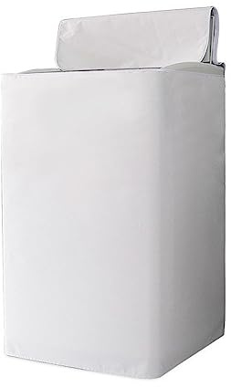 Odot Funda Lavadora de Carga Superior Funda, Lavadora Exterior Impermeable con Cremallera para Lavadora y Secadora de Carga Superior (Blanco,XS)