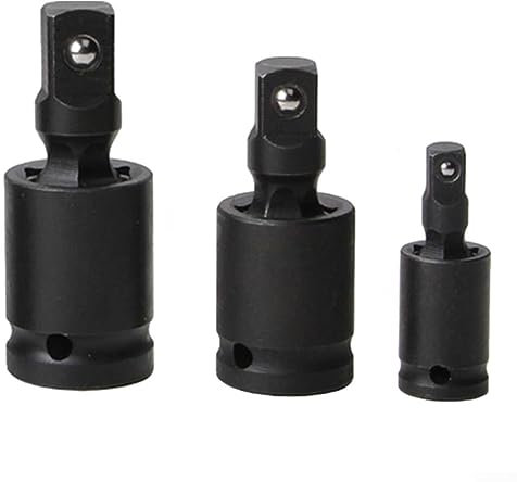 3Pcs 1/2'' for Impact Universal Joint Set for 360 Degree Air for Impact Wobble Socket Adapters Kit