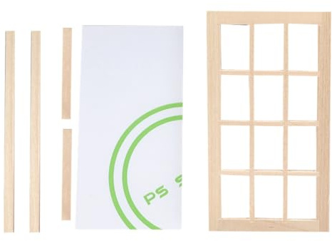 Vaguelly Mini Window Ornament 1/12 Scale Dollhouse Furniture Accessory for Diy Mini House Decoration and Model Crafting with Assorted Colors