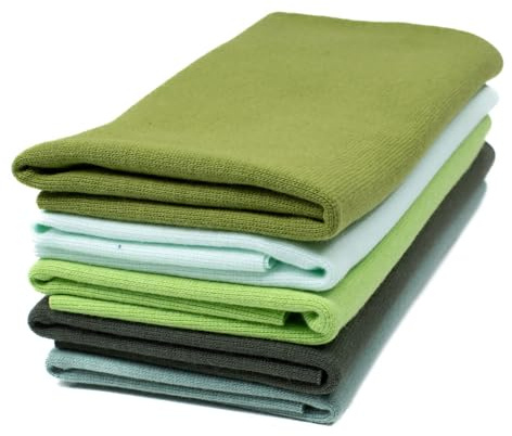 Stoffpaket Bündchen uni 5 x 25 cm (70 cm Umfang) Schlauchware einfarbig Kinderstoffe Modestoffe (Grün)