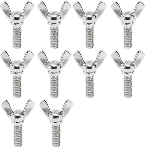 10 Stück M8 Flügelschrauben, Flügelschrauben, Edelstahl-Flügelschraube, Daumen-Handschrauben, Schmetterlingsschrauben, 40 mm