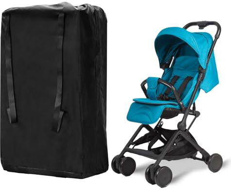 Scettar Kinderwagentasche – 100 x 50 x 30 cm, Oxford-Stoff, faltbar, wasserdicht, karierte Tasche, Kinderwagen-Abdeckung für Flugzeug mit Schultergurten, groß, tragbar für Kinderwagen, Reisen und
