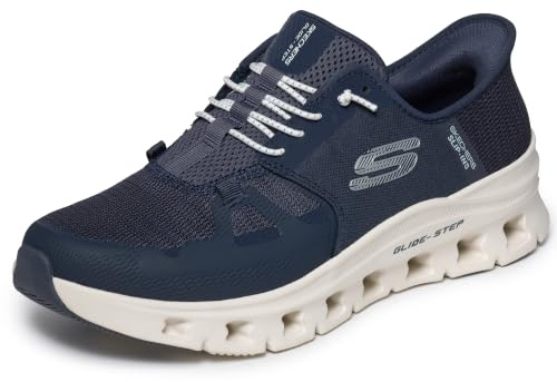 Skechers herr GLIDE-STEP PRO träningsskor, Navy Mesh/Hotmelt, 45 EU