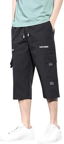 Generico Gym Shorts Men Calzoni Corti Uomo Pantaloncini Elasticizzati Uomo Pantalone Uomo Tre Quarti Pantaloncini Uomo Tasche Short 3 Stripes Uomo Pantaloncini da Pallavolo Uomo Termica Calcio Uomo
