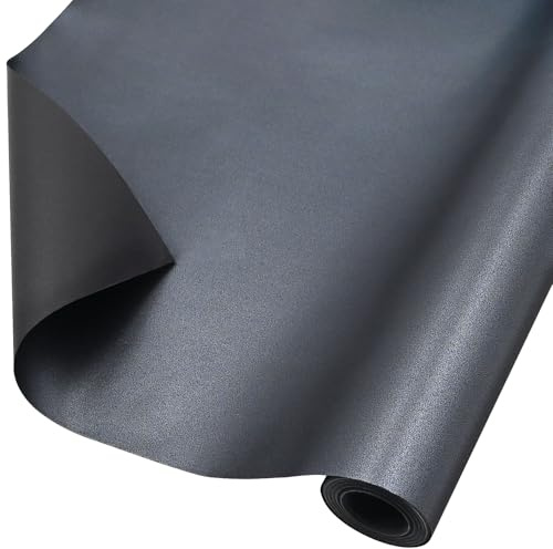 43 cm x 10 m svart omslagspappersrulle, metallisk och matt, ECO dubbelsidigt svart omslagspapper, presentförpackningspapper perfekt för bröllop, födelsedag, jul, babyshower, examen