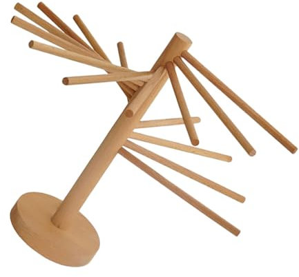 Ciieeo Wood Pasta Drying Rack for Spaghetti Noodles Spaghetti Dryer Hanger Stand Wooden Pasta Dryer for Kitchen Use