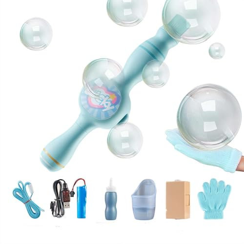 Macchina per bolle di fumo colorata, portatile, colorata, per bolle elastiche e nebbiose, con effetto nebbia elastica, per feste all'aperto