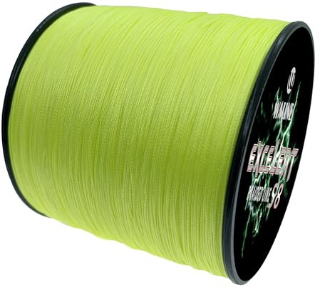 Waline Super Strong 8 Strands Braided Fishing Lines 300m 500m 20lb-100lb Abrasion-Resistant Ultra Smooth PE Braid Line (Yellow, 30lb/0.23mm/300m(328yds))